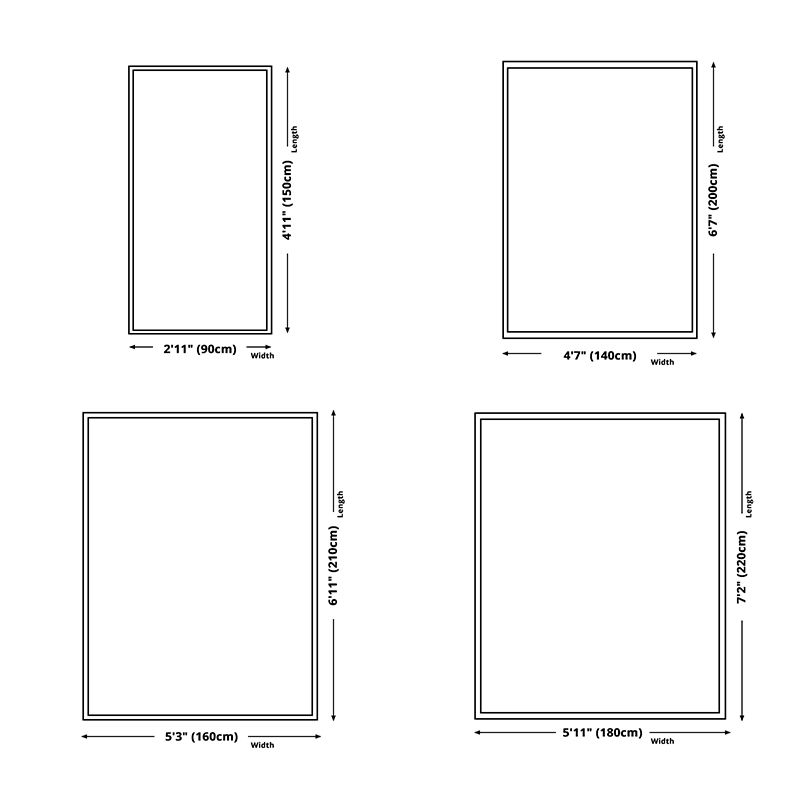 Light Navy Modern Rug Polyester Graphic Indoor Rug Non-Slip Backing Rug for Home Decor