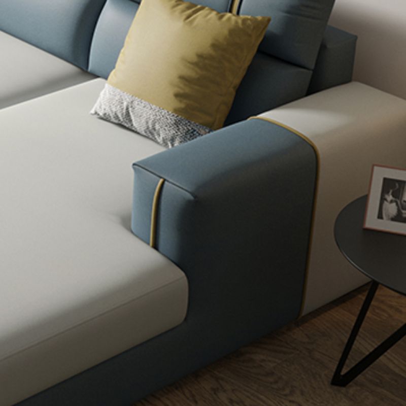 Contemporary L-Shape Sectional with Chaise and Recessed Arms