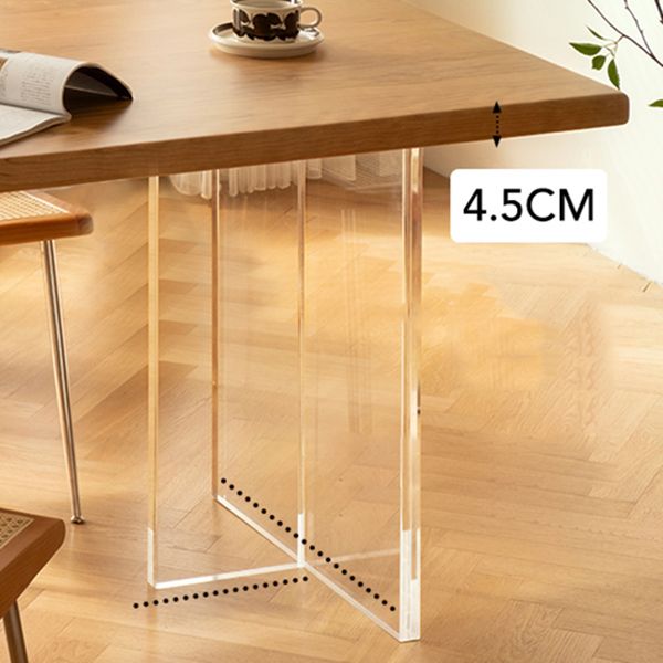 Modern Rectangular Table Solid Wood Dining Room Table in Natural