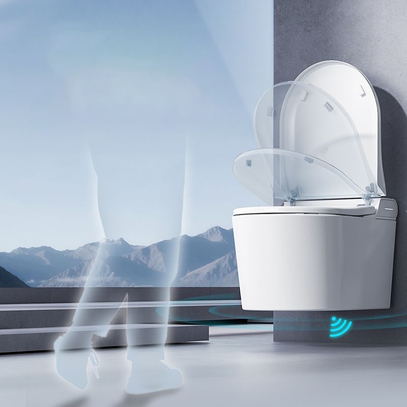 Elongated Wall Mounted Bidet Temperature Control Wall Hung Toilet Set