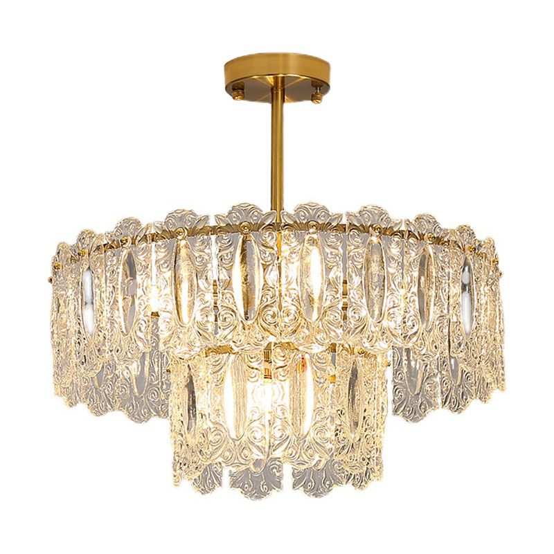 Luminaire ludique à plusieurs niveaux Éclairage de pendentif en verre moderne pour restaurant