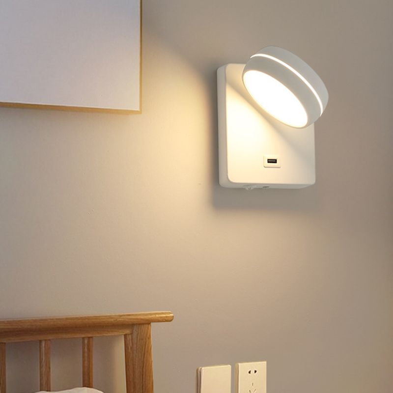 Metal Geometric Wall Sconce Contemporary 1 Light Wall Light Fixture for Bedroom