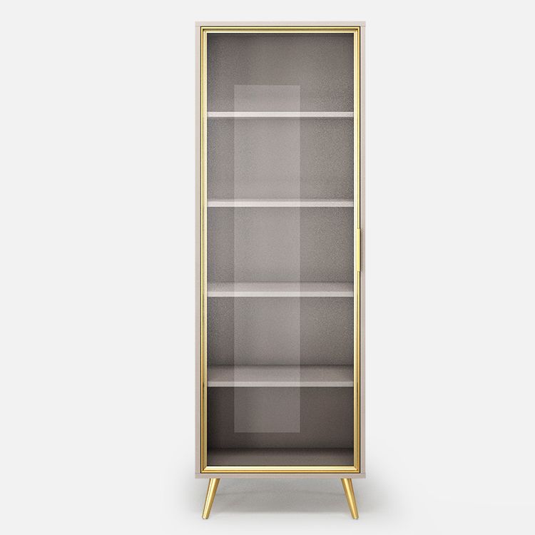 Glam Engineered Wood Bookcase Standard Closed Back Bookshelf with Cabinets