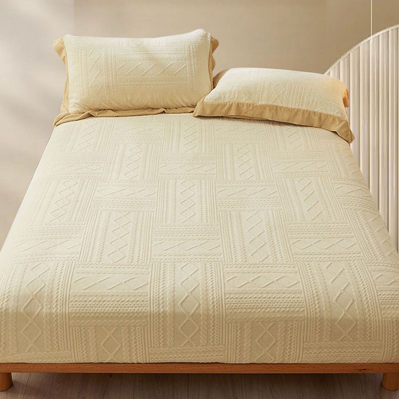 Breathable Knit Sheet Pure Color Non-Pilling Ultra-Soft Sheet