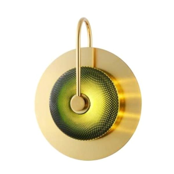 Modern Style Round LED Wall Sconce Lighting Glass 1 Light Wall Mounted Lamp
