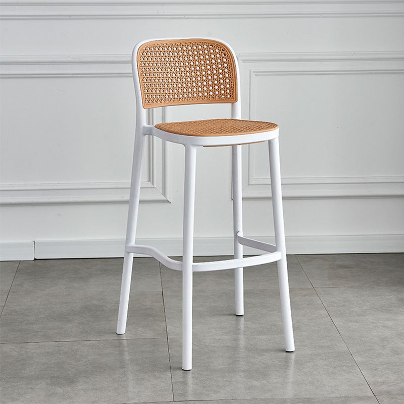 Scandinavian Plastic Counter Stool Plastic Furniture in Matte Finish for Indoor