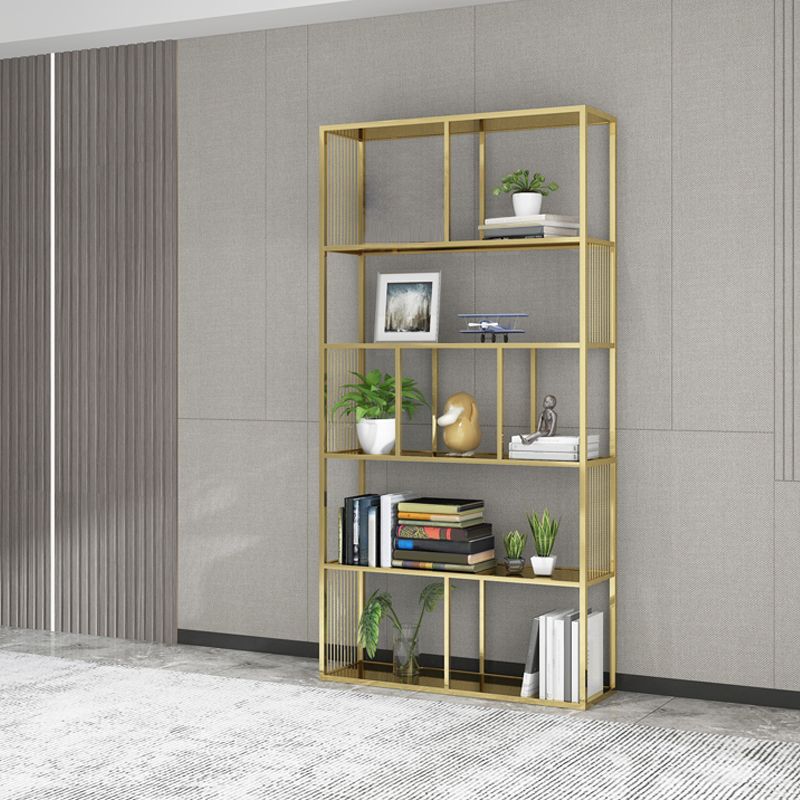 Scandinavian Rectangle Bookshelf Office Metal Etagere Bookcase