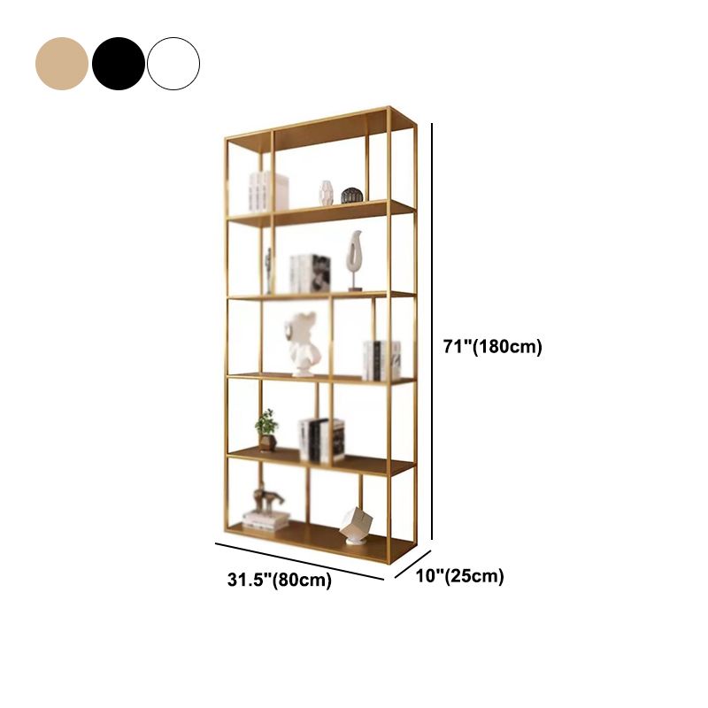 Modern Style Metal Bookshelf Open Shelf Bookcase for Study Room