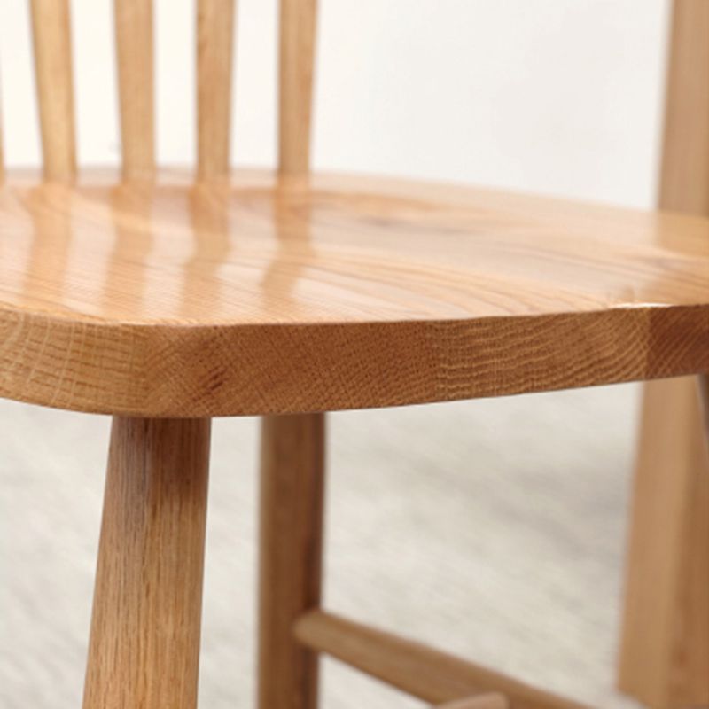 Contemporary Solid Wood Side Chair Metallic Finish Indoor-Outdoor Windsor Chair