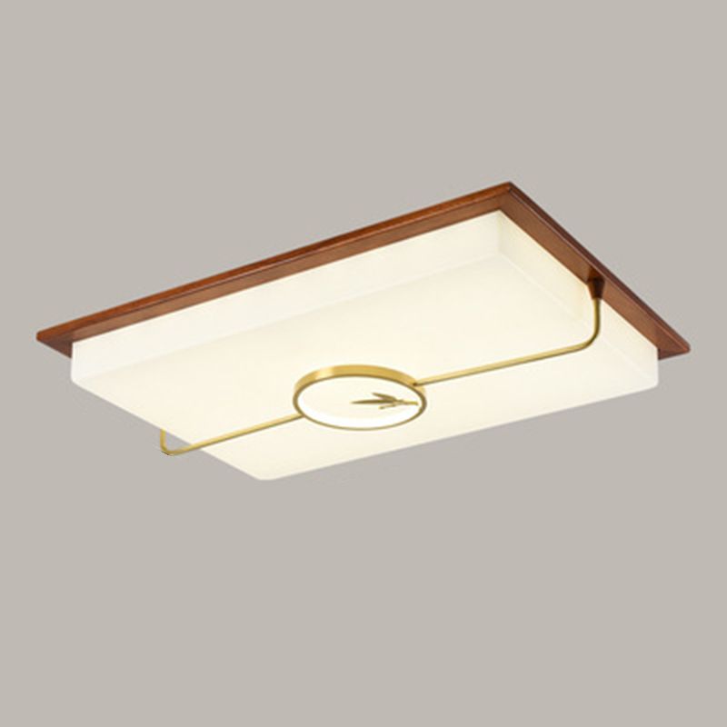 Plafonnier encastré moderne à 1 lumière pour restaurant avec abat-jour en acrylique