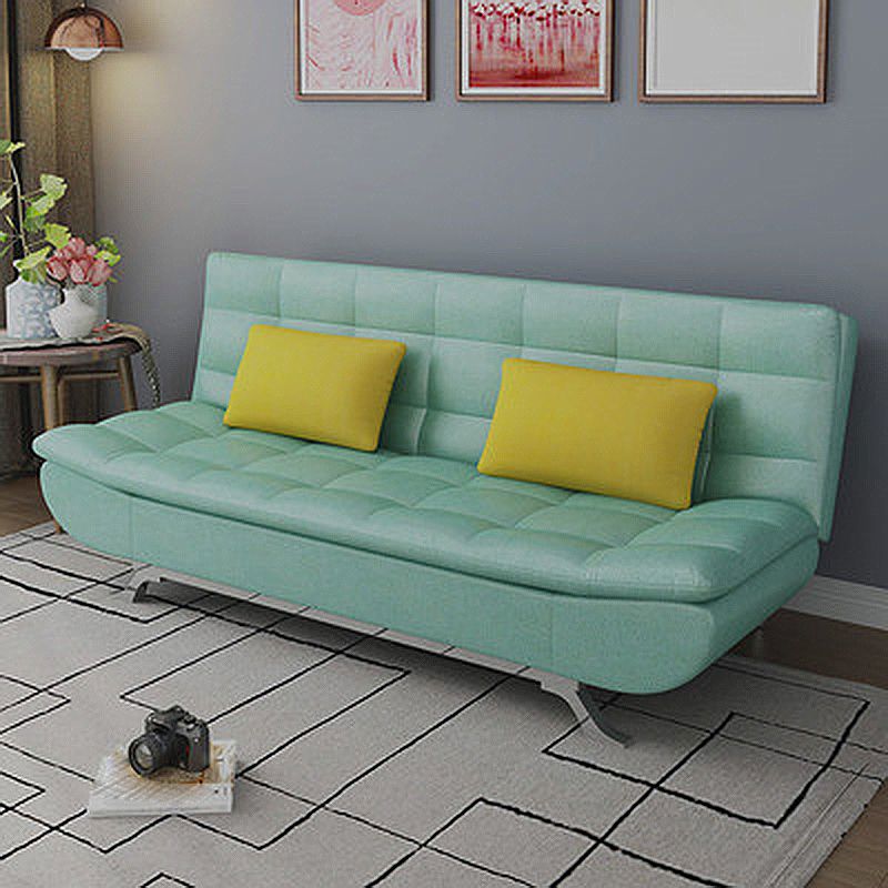 74.80" W √ó 33.46" D √ó 35.43" H Biscuit Back Armless Sofa with Convertible