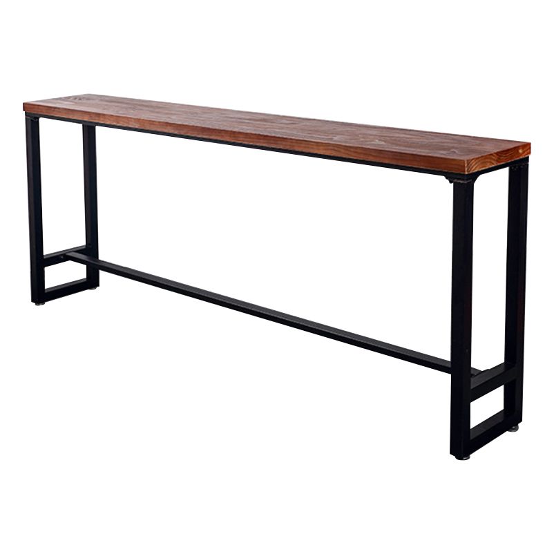 Industrial 1/6/11 Pieces Bar Table Set Rectangle Pine Wood Counter Table with High Stools
