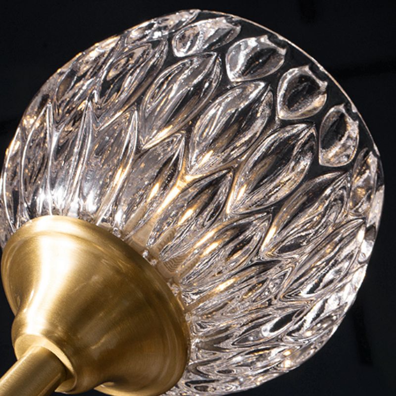 Contemporary Ceiling Lamp Minimalist Glass Shade Flush Mount Light Fixture