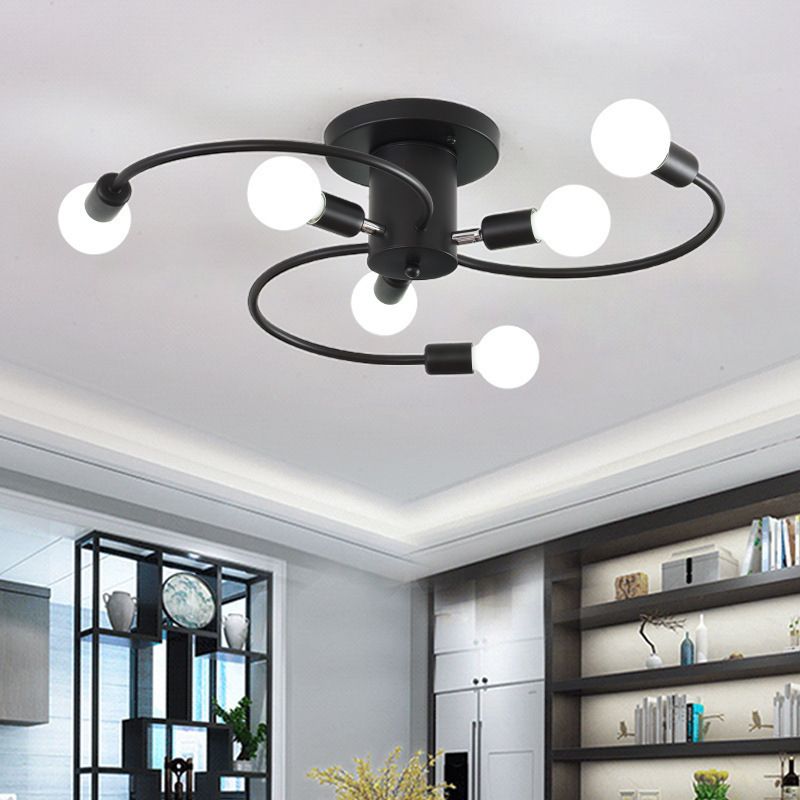 Industrial Ceiling Light Minimalist Flush Mount Light Fixture for Bedroom