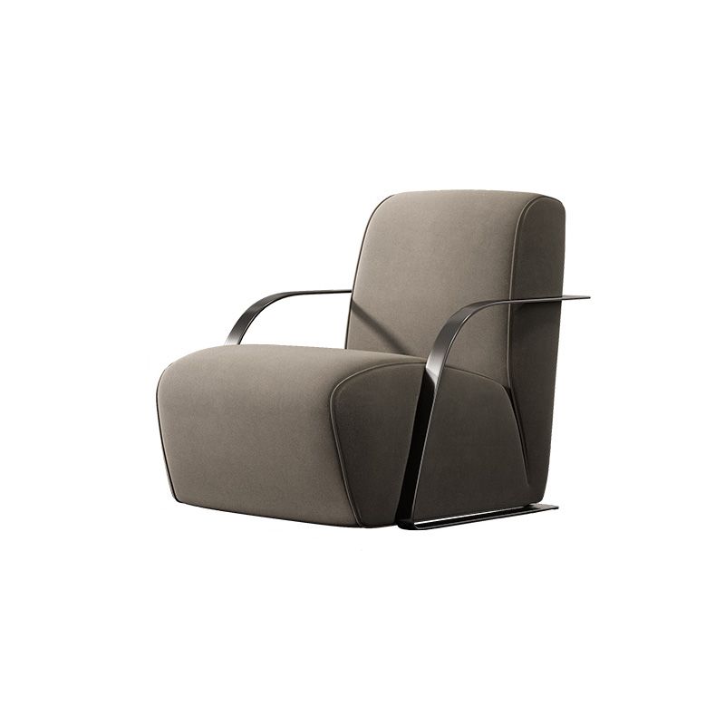 Tight Back Square Arms with Fabric Seat Arms Included Solid Color Arm Chair