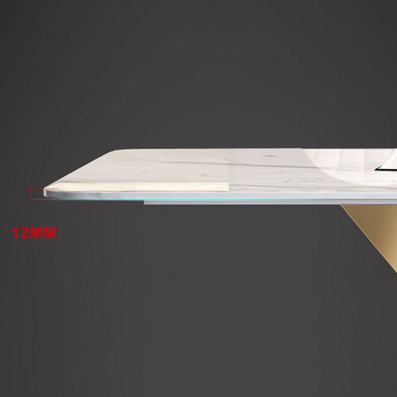 Nordic 1/5/7 Pieces Dining Set Rectangle Stone Dining Table Set for Living Room