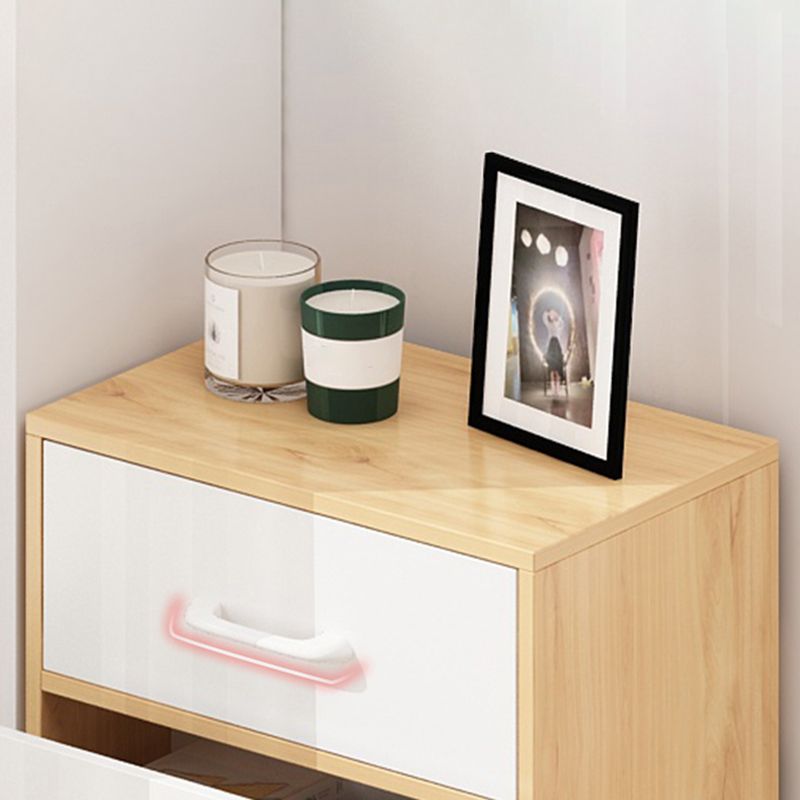 Contemporary Rectangle Gloss Finish with Drawer Chest,18.9" L