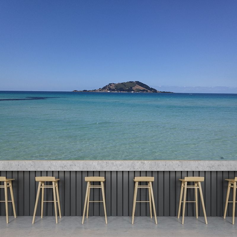 Customized Sea Pattern Wall Mural Decal Moisture Resistant for Sleeping Room