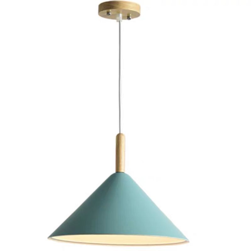 6-Color Optional Macaroon Simplicity Hanging Lamp Cone Shade Nordic Style Lighting Pendant for Dining Room