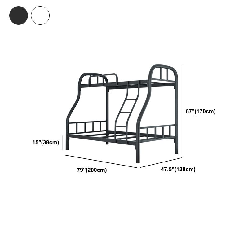 Modern Style Bunk Bed 66.93" Tall Bunk Bed in Black/White Finish