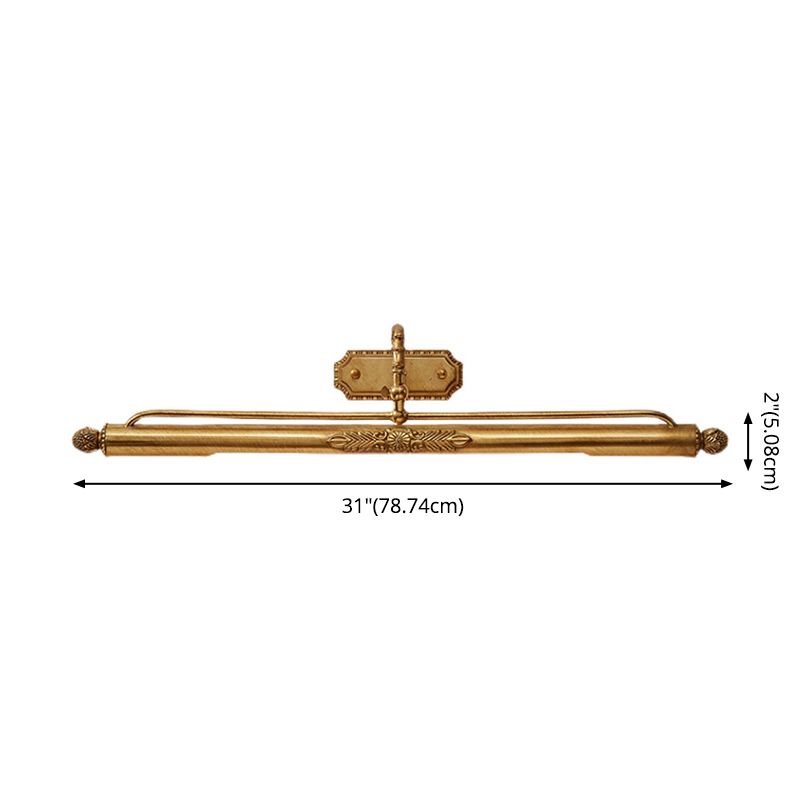 Linear Vanity Wall Lights Vintage Simplicity Brass Wall Sconce with Antlers for Bathroom