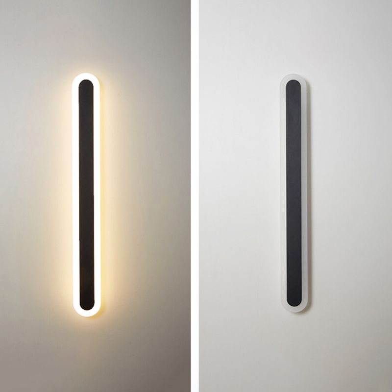 Modern Minimalist Style Linear Wall Sconce Lights Metal Wall Lighting for Living Room