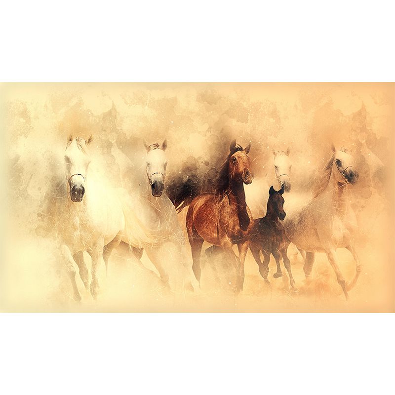Huge Horse Murals Moisture Resistant Contemporary Hallway Wall Decoration