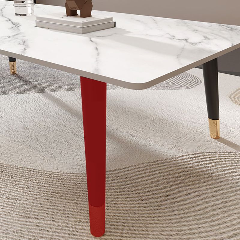 4 Legs Single Coffee Table Modern Slate Rectangular Coffee Table