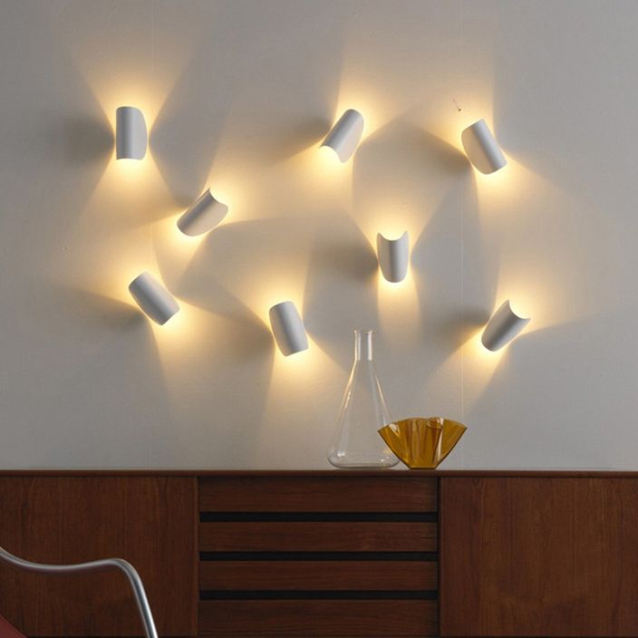 1 Light Geometric Wall Mounted Lamp Contemporary Metal Wall Light Sconces