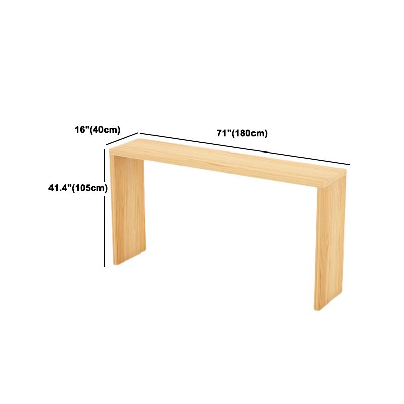Modern Rectangle Pine Wood Bar Table Set 1/5/9 Pieces Counter Table with Backless Stools