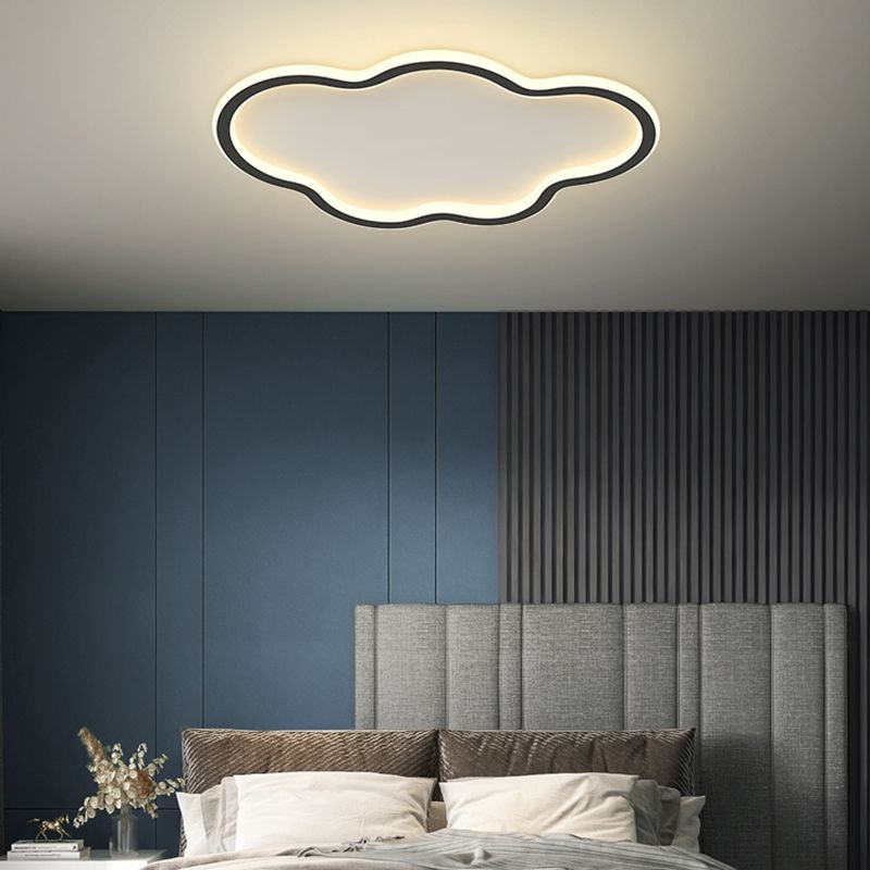 Apparecchio da soffitto a LED in acrilico con montaggio a incasso a nuvola in alluminio moderno e semplice per camera da letto