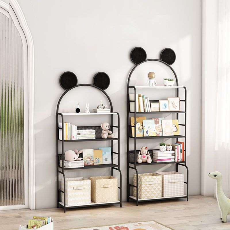 Modern Metal Bookshelf Etagere Vertical Open Shelf Bookcase in Burnish