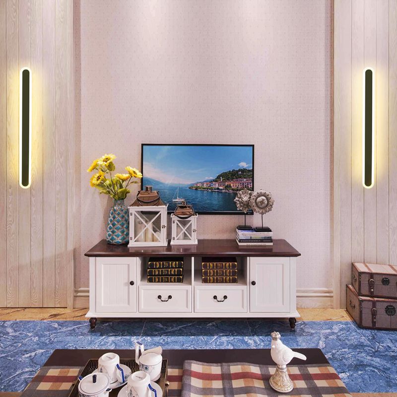 1 Light Metal Wall Light Modern Simple Style Linear Shape Wall Mounted Light Fixture