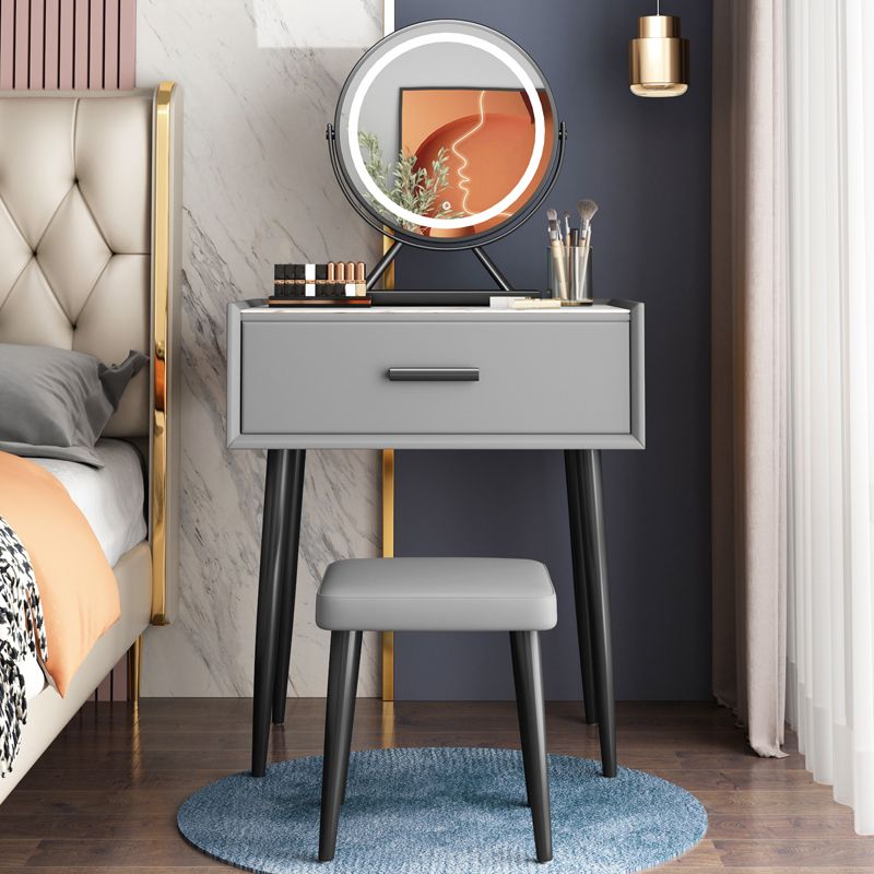 Modern 29.5" Height Slate Table Top Makeup Vanity for Bedroom