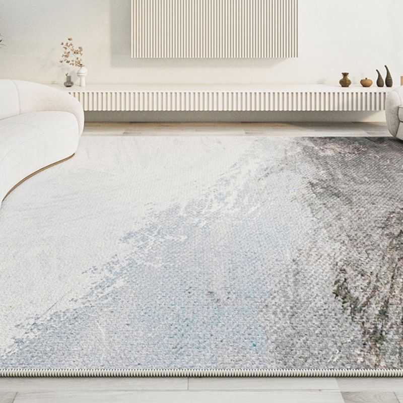 Light Gold Industrial Rug Polyester Graphic Rug Non-Slip Backing Rug for Living Room