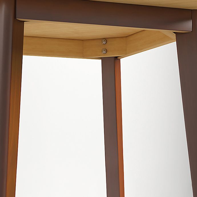 Table à manger en bois massif contemporain table de forme ronde avec base de 3 jambes