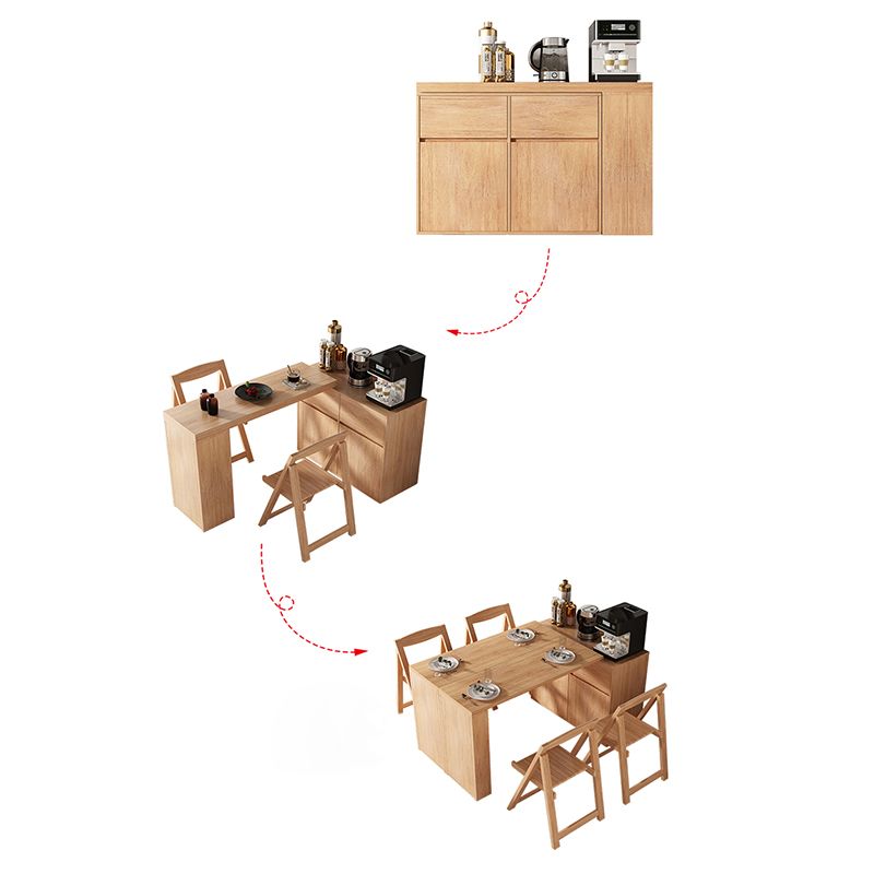 1/3/5 Piece Contemporary Wood Dining Room Chair and Table Set