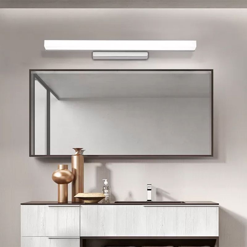 Metal Strip Wall Vanity Light Modern Style 1 Light Vanity Lighting Ideas