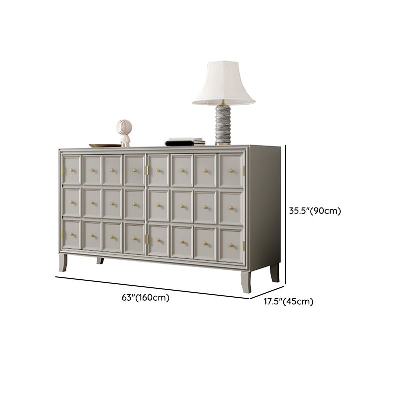 Glam Oak Dining Buffet Green Buffet Table with Doors for Dining Room