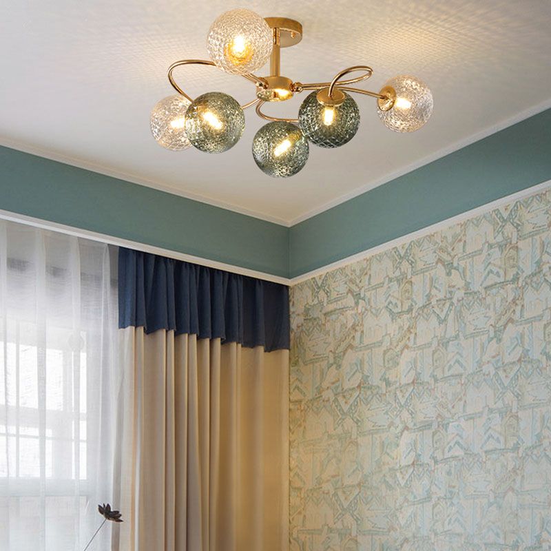 Nordic Style Ceiling Light Colorful Ball Shape Shade Ceiling Lamp for Living Room