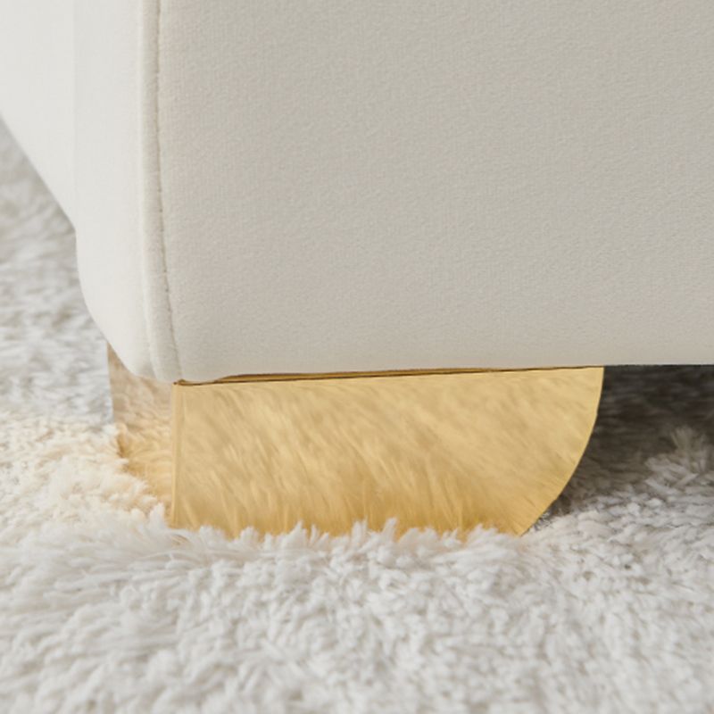 Modern & Contemporary Bed Frame Tufted Standard Bed With Custom Gold Legs