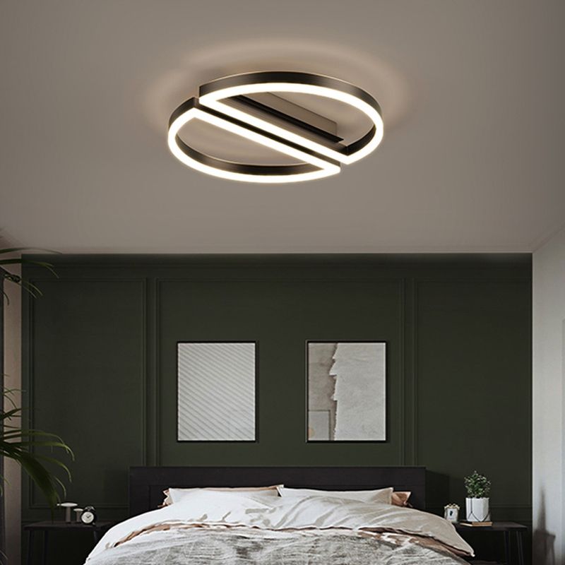 Hedendaagse Geometrisch Flush Light Metal 2 Light Flush Mount Plafond