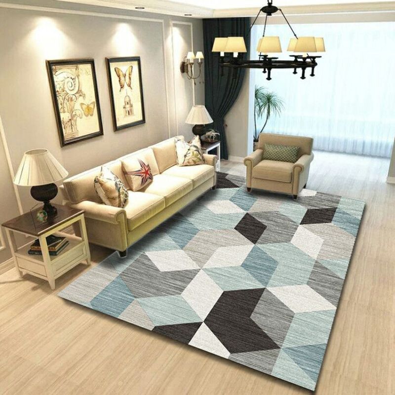 Nordic Modern Rug Geometric Area Carpet Washable Indoor Rug for Living Room, Home Office
