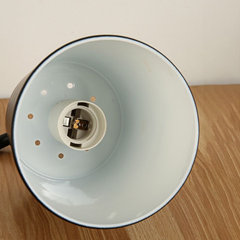 Cylindrical Bedside Reading Book Lamp Metal 1 Head Macaron Style Table Light