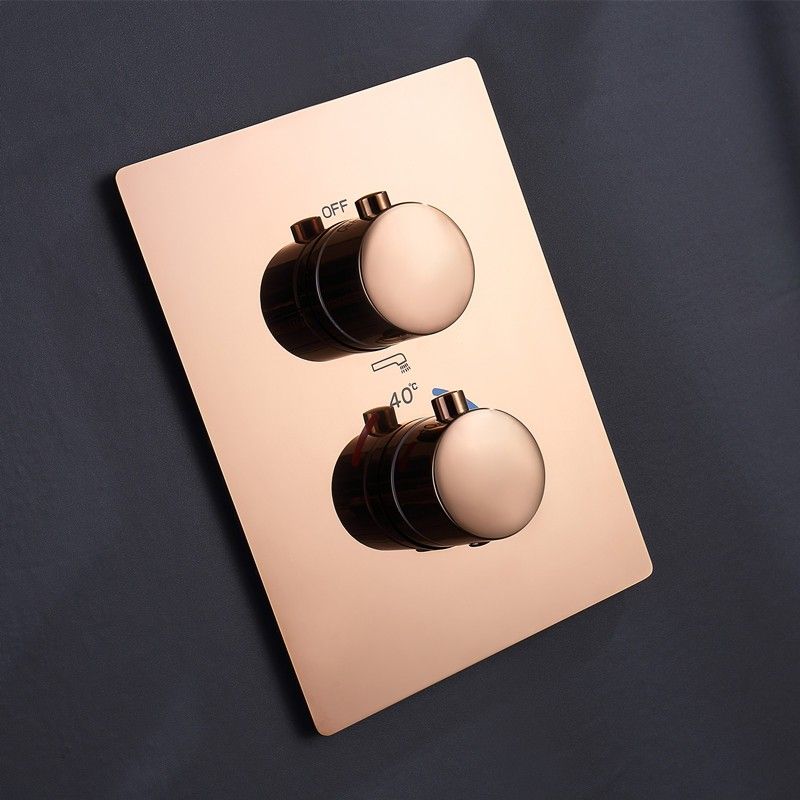 Modern Shower Combo Brass Adjustable Shower Head Temperature Control Shower Set