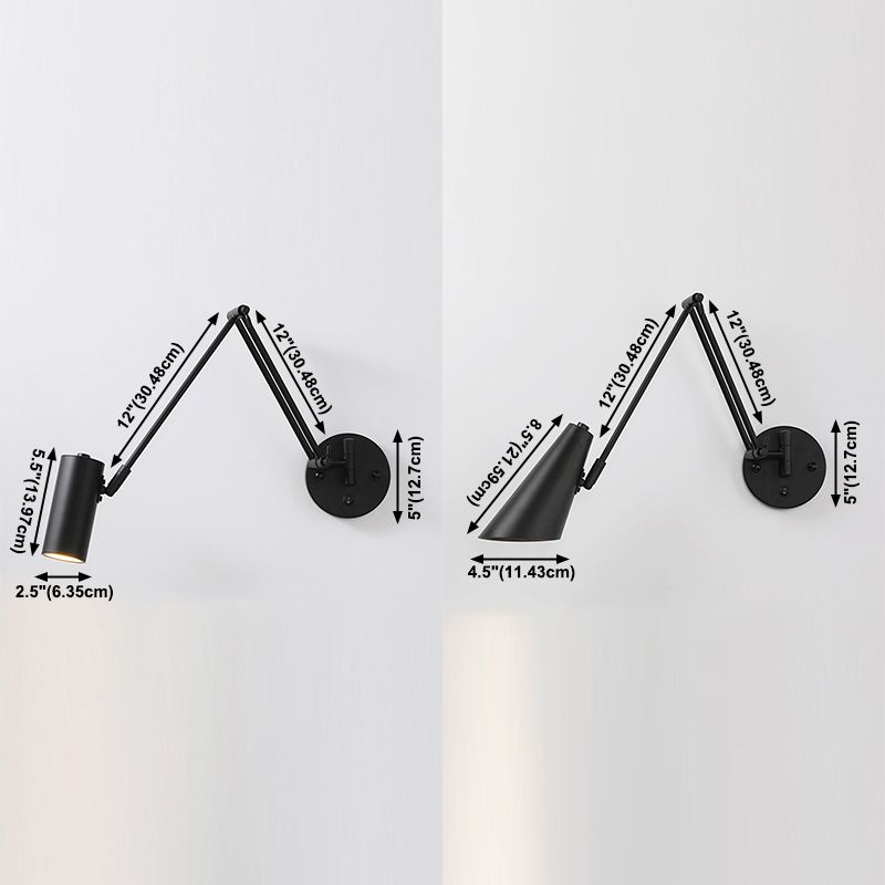 Modern Style Geometric Wall Mounted Light Fixture Metal 1 Light Wall Lighting Fixtures