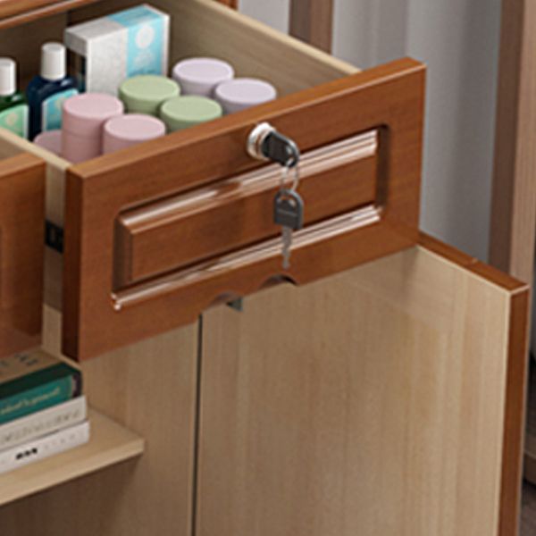 Traditional Make-up Vanity Home Rectangle Dressing Table with Mirror