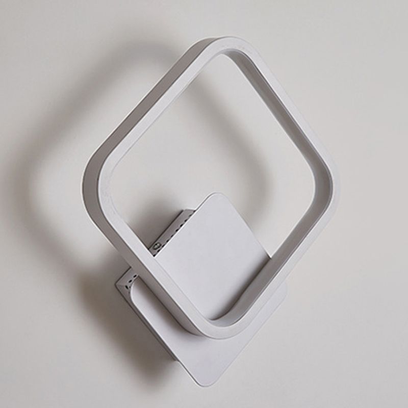 Aluminum Alloy Minimalism Style LED Wall Sconce 11.8" H Square Rounded Corners Mini Bedside Lights