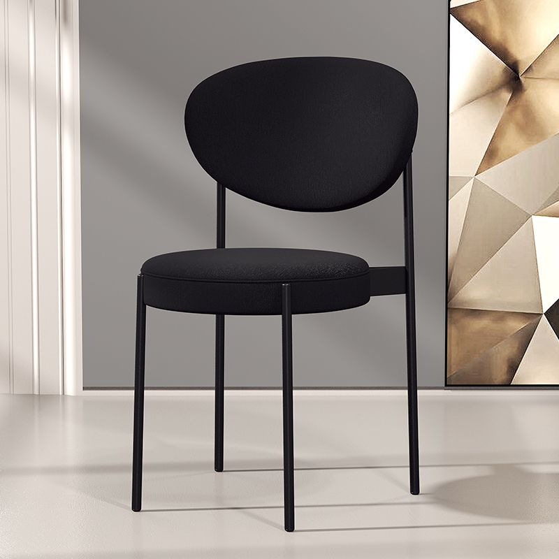 Glam Style Metal Dining Room Chairs Armless Open Back Dining Side Chair for Restaurant