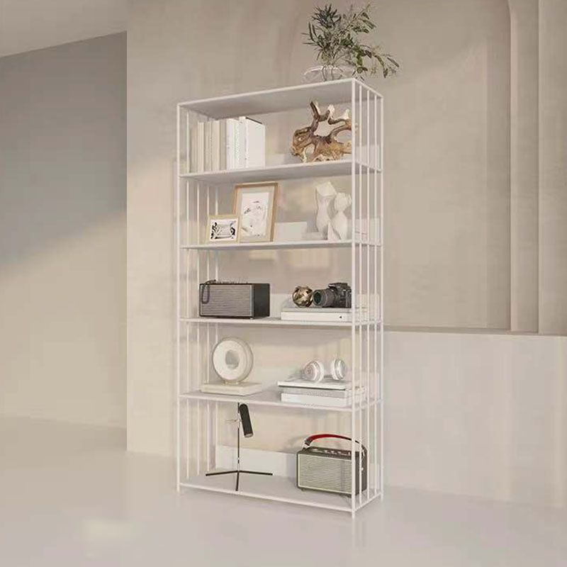Modern Metal Bookshelf Standard Vertical Open Shelf Bookcase